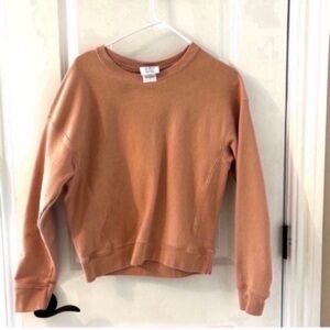 Champion Pink Mauve Cropped Crewneck Fleece Sweatshirt Champion Reverse Weave